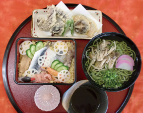 岡山寿司と茶そば御膳
