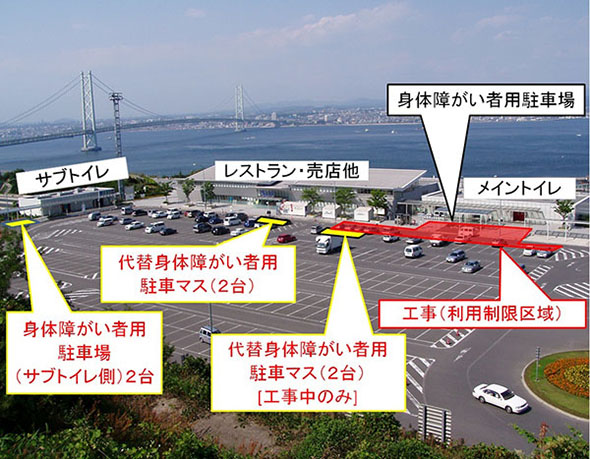 代替駐車場等の位置図