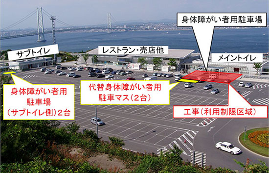 代替駐車場等の位置図