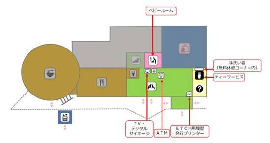 与島PA 施設内図