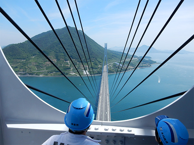 イメージ図：しまなみ海道塔頂体験ツアー