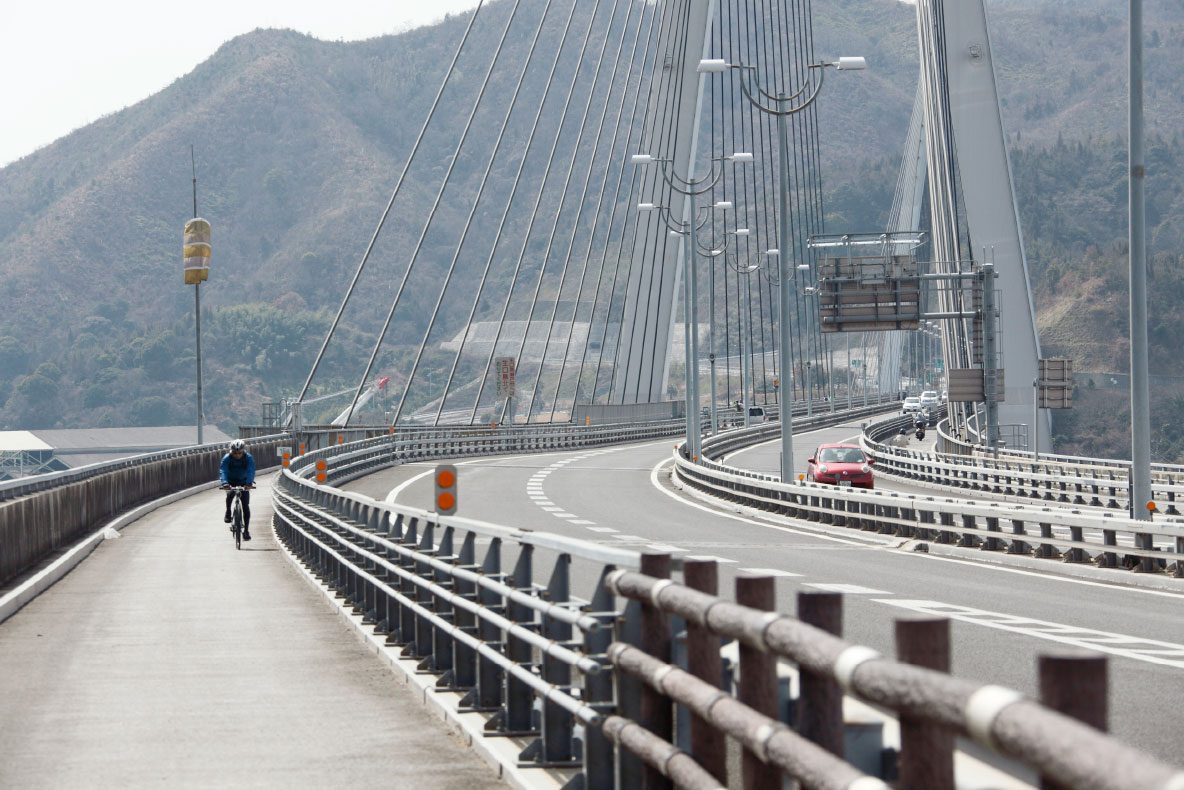 This is what a bicycle and pedestrian track is like