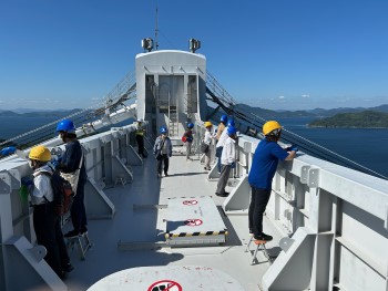 来島海峡大橋塔頂体験