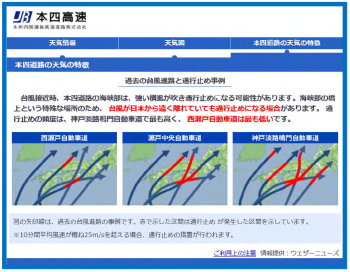 ③本四道路の天気の特徴