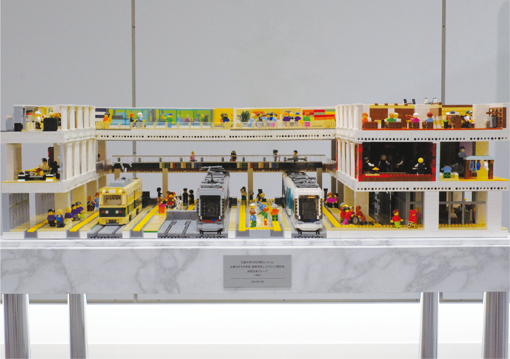 広島駅ビルに展示されている同駅のジオラマ作品