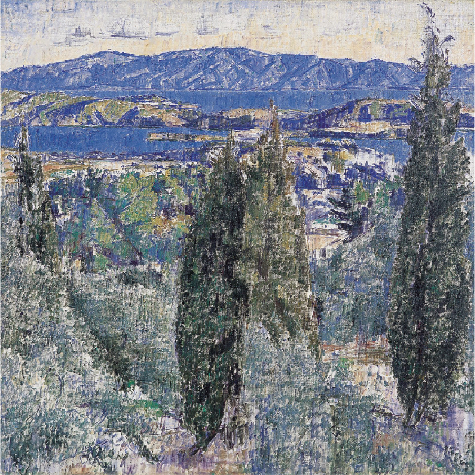 佐竹徳《オリーブ園（アトリエからの遠望）》制作年不詳