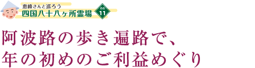 阿波路の歩き遍路で、年の初めのご利益めぐり