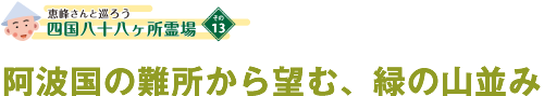 阿波国の難所から望む、緑の山並み