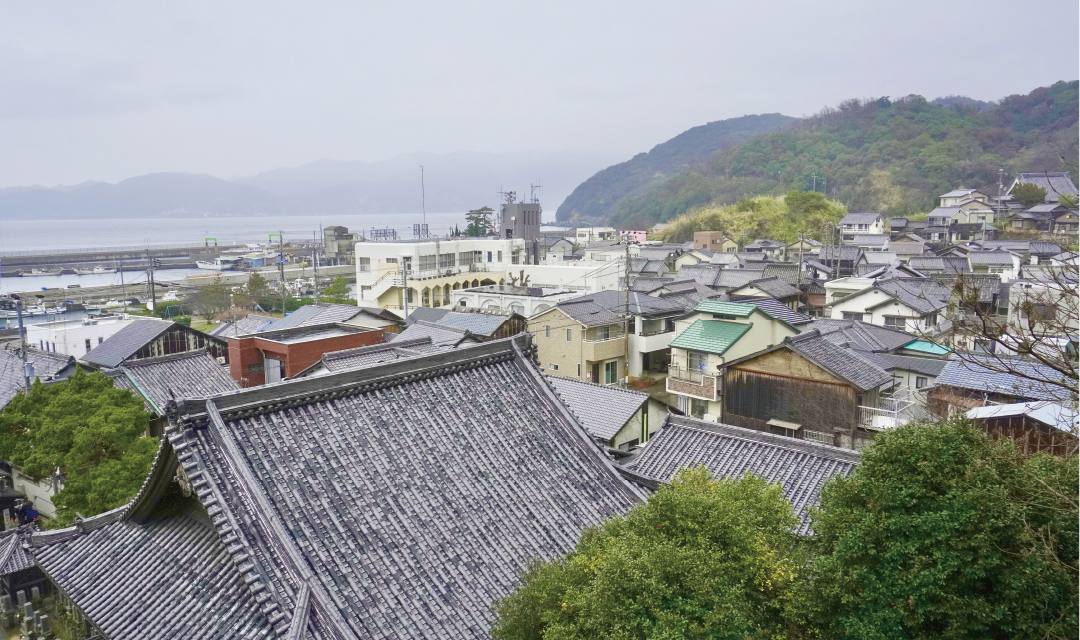 淡路島から船で10分の距離にある沼島の集落