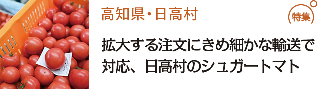 拡大する注文にきめ細かな輸送で対応、日高村のシュガートマト