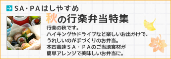 SA・PAはしやすめ秋の行楽弁当