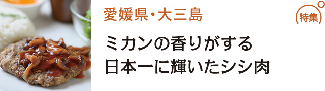 ミカンの香りがする日本一に輝いたシシ肉