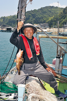 一本釣り漁師の中でも桧垣さんはアコウ釣りの名人