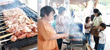 「豚串焼き」は土日に販売