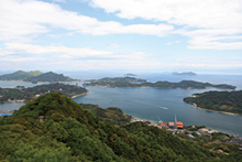 積善山展望台と遊歩道