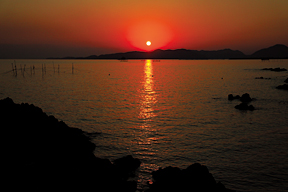 赤穂御崎からの夕日は、もう一つの赤穂名物