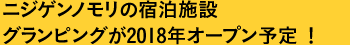 ニジゲンノモリの宿泊施設 グランピングが2018年オープン予定 ！