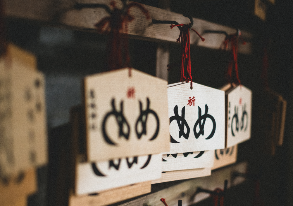 絵馬のほか、健眼守、メグスリノキ（植物）のパウダー入りの眼蘇生飴（初穂料300円）など、眼にまつわるものを授与していただける。