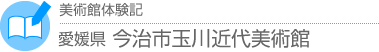 美術館体験記　愛媛県・今治市玉川近代美術館