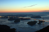 来島海峡大橋 大島 亀老山より