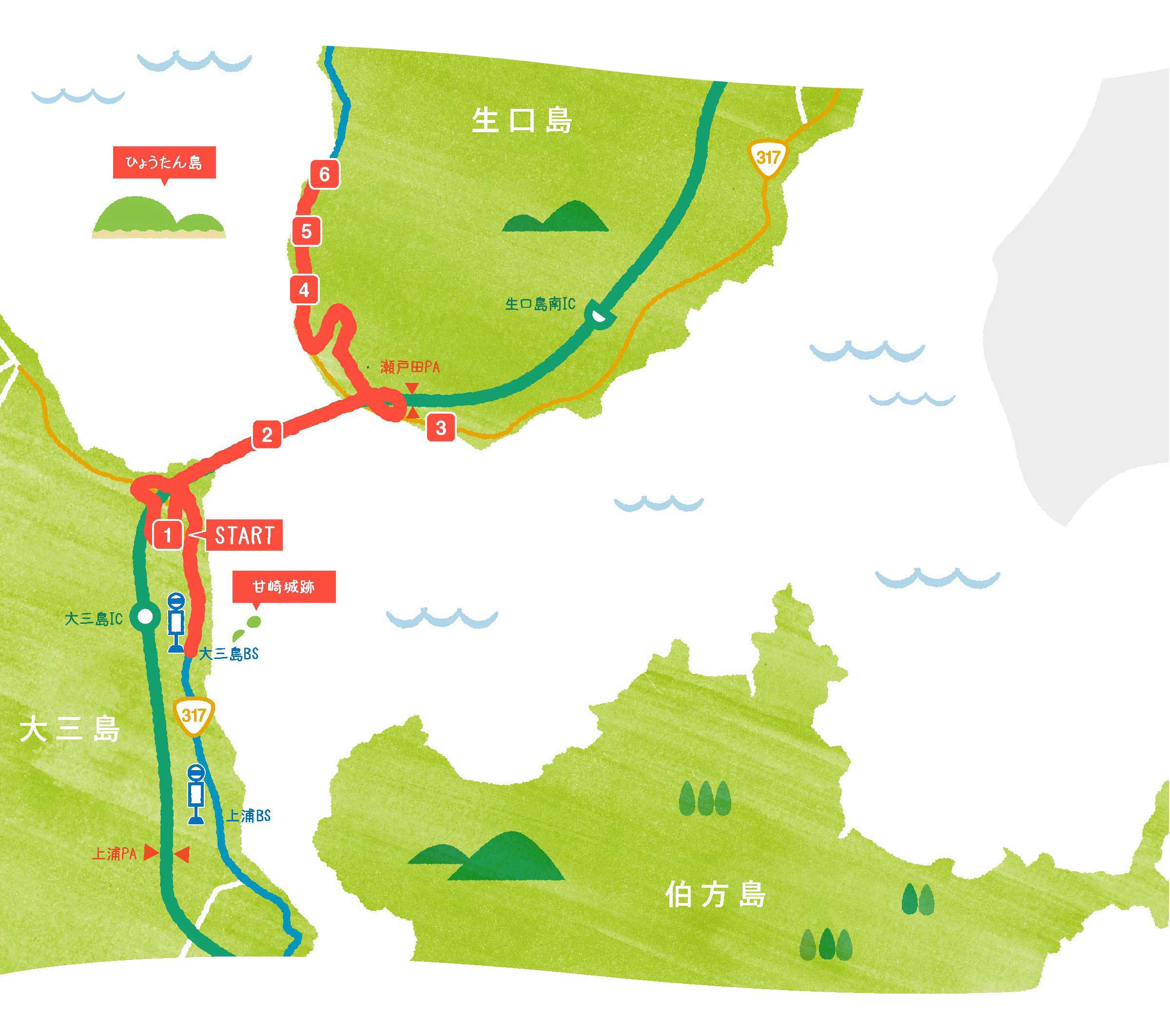 初心者向け 多々羅大橋コース